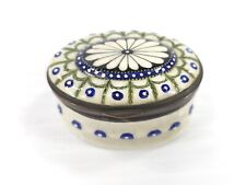 Early Bilston Battersea Porcelain Trinket Box with Mirror picture