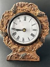 Vintage Cast Iron Clock with Grapes and Leave Design picture
