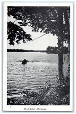 c1949 River Lake Trees Exterior Wakefield Michigan MI Vintage Antique Postcard picture