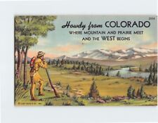 Postcard Where Mountain & Prairie Meet & The West Begins, Howdy From Colorado picture