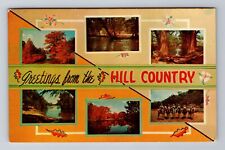 Hill Country TX-Texas, Banner Greetings, Autumn Scenes, Vintage c1963 Postcard picture