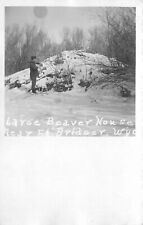 Postcard RPPC C-1910 Wyoming Fort Bridger Beaver House WY24-1074 picture
