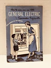 Vintage 1951 Manual General Electric Refrigerator Space Maker with Recipes GE picture