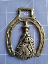 Brass Horse Medallion Vintage English Horseshoe Jenny Jones Witch Parade Show picture