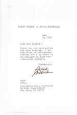 Alfred Andriola HAND SIGNED AUTOGRAPH 1973 RETURN LETTER Kerry Drake cartoonist picture