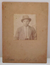 19th Century CDV Photo of an African-American Man in Bowler Hat, Mississippi picture