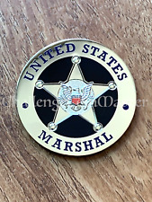 E92 US Marshal Service Federal Police Hunting of Man Challenge Coin Silver picture