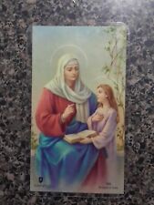 Vintage Saint Ann Charles Franco Laminated Funeral Holy Card 1989 picture
