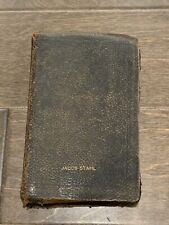 Old Vtg 1893 German Bible Die Bibel Black Leather  picture
