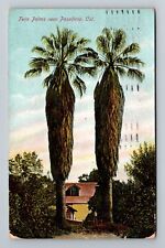 Pasadena CA-California, Twin Palms, Scenic, c1915, Vintage Postcard picture