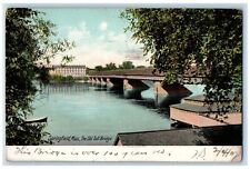 1907 Old Toll Bridge River Springfield Massachusetts MA Vintage Antique Postcard picture