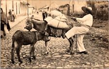 Mexico RPPC Muleteer Donkeys Gevaert Real Photo Post Card Vintage picture