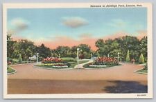 Postcard Entrance to Antelope Park Lincoln Nebraska, c1940s picture
