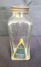 Vintage Antique Glass Old English Loveland Bath Salts Bottle Container Vessel picture
