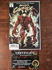 Absolute Carnage #1 Mark Bagley 4th Print Variant Signed By Bagley w/COA picture
