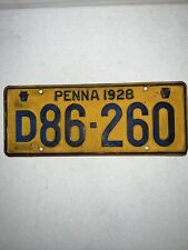 1928 Pennsylvania License Plate-Original Condition-In Good Shape-See Pictures picture