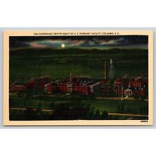 Postcard SC Columbia Panoramic View By Night Of U.S. Veterans' Facility picture