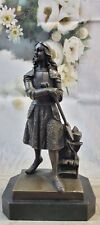 Saint Joan Of Arc Maid Of Orleans French Pray Bronze Sculpture Collectible Deal picture