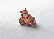 1989 Santa's Roadster ~ Vintage Hallmark Miniature Christmas Ornament picture