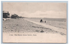 Early Green Harbor MA The Beach Scene Postcard Photo Houses picture