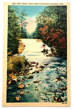 Deep Creek Great Smoky Mountains National Park Fall Autumn Waterfall Postcard picture