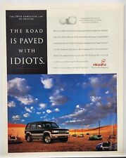 1993 Isuzu Trooper Limited B;ack Road Is Paved With Idiots Vtg Poster Print Ad picture