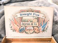 Vintage STRAIGHT FIVE CIGAR box*RARE*LOOK picture