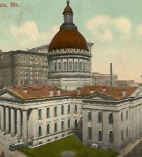 Vintage Postcard Court House Building Law Office City Street Corner St Louis MO picture