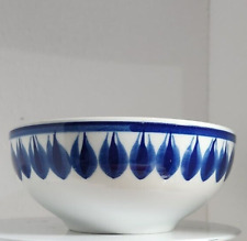 Viana Do Castelo Portugal PORCELAIN Blue Floral bowl Hand Painted BY MESQUITA 7