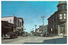 Port Jefferson LI NY Main Street Scene Drug Store Classic Car Vintage Postcard picture