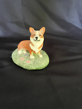 Vintage Charmstone Corgi Dog figure by Earl Sherman Cold Cast Marble  picture
