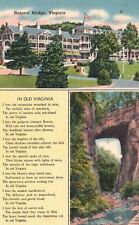 Postcard VA Natural Bridge Views Poem In Old Virginia Linen Vintage PC H2025 picture