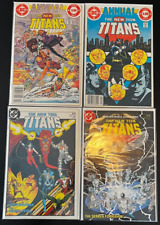 NEW TEEN TITANS (4-Book) DC Comic LOT with #1 2 ANNUAL #1 2 – NEWSSTAND EDITION picture