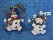 Lot Of 2 Costco Snowman Christmas Ornaments picture