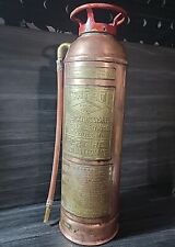Antique KONTROL Fire Extinguisher Polished Copper Brass Empty Vintage Mancave picture