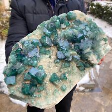 15.5LB   Natural super beautiful green fluorite crystal mineral healing specimen picture