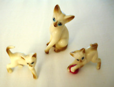 Vintage Siamese Cat Set Miniature picture