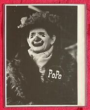 PoPo the CLOWN - P. T. BARNUM CIRCUS HALL OF FAMER - PHOTO by ERIK W. BORG 1970s picture