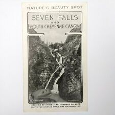c1910s 4 Fold Seven Falls & South Cheyenne Canon Colorado Brochure Pictures 5H picture