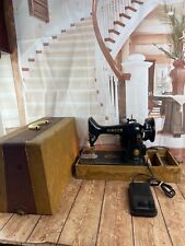 Singer Portable Sewing Machine 99K UK Case and Pedal picture