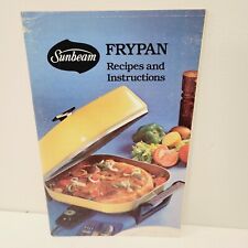 Vtg 1978 Sunbeam Fry Pan Recipes & Instructions Cook Book Booklet Manual Guide picture