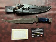 IMPACT CUTLERY RARE CUSTOM DAMASCUS BOWIE KNIFE RESIN HANDLE- 1226 picture