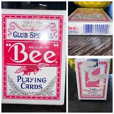 Cards Bee Poker Casino Quality Club Special Size (Red) [Brand New] picture
