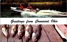 Greetings From Conneaut Ohio OH Dual View Postcard UNP VTG Unused Vintage Chrome picture
