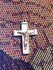 Carmelite Nun’s Vintage Classic style 14kt Gold And Sterling Silver Rosary Cross picture