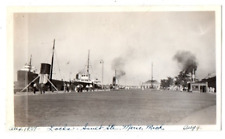 PH37 MI Michigan Sault Ste. Marie Great Lakes Steamship Vintage Snapshot Photo picture