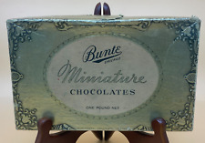 Vintage Bunte Chicago Miniature Chocolates Empty Box Gold Rose Pink Design picture