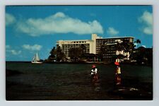Hawaii HI-Hawaii, Naniloa Surf  Vintage Souvenir Postcard picture