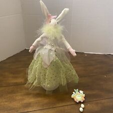 Bunny Rabbit Fairy Doll and Hallmark Easter Ornament Bunny Cuckoo Clock 1993 S7 picture
