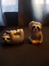 Ceramic Sloth Figurine Salt And Pepper Shaker Set Amici Home picture